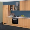 Flex-Well Classic Herde|Kochfelder<Küchenzeile Nano 270 cm Buche Nachbildung