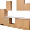 Flex-Well Classic Küchenzeile Nano 280 cm ohne E-Geräte Buche Nachbildung< Einbauküchen