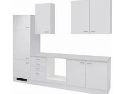 Flex-Well Classic Einbauküchen<Küchenzeile Wito 270 cm ohne E-Geräte Weiß