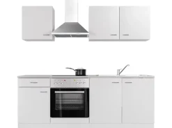 Flex-Well Classic Einbauküchen|Kochfelder<Küchenzeile Wito 210 cm Weiß