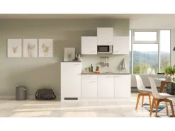New Flex-Well Classic Küchenzeile Lucca 210 cm Weiß matt - Caledonia