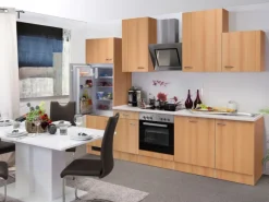 Outlet Flex-Well Classic Küchenzeile Nano 280 cm Buche Nachbildung