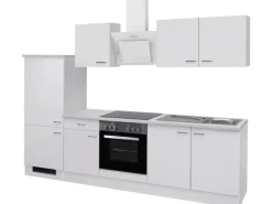 Flex-Well Classic Küchenzeile Wito 270 cm Weiß< Herde|Kühlschränke