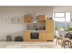 Sale Flex-Well Classic Küchenzeile Nano 220 cm Buche