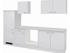 Flex-Well Classic Küchenzeile Wito 270 cm ohne E-Geräte Weiß< Einbauküchen|Küchenschränke