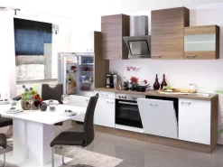 Flex-Well Classic Küchenzeile Florida 280 cm Sonoma Eiche-Weiß-Sonoma Eiche< Kochfelder|Kühlschränke