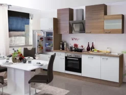 Flex-Well Classic Küchenzeile Florida 280 cm Sonoma Eiche-Weiß-Sonoma Eiche< Kochfelder|Kühlschränke