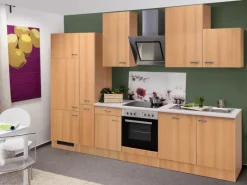 Outlet Flex-Well Classic Küchenzeile Nano 310 cm Buche Nachbildung