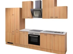 Outlet Flex-Well Classic Küchenzeile Nano 310 cm Buche Nachbildung