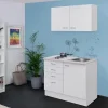Flex-Well Classic Single-Küchen|Pantryküchen<Miniküche Wito 100 cm Weiß