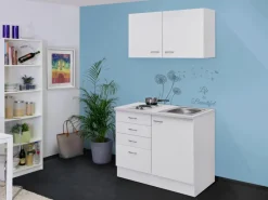 Flex-Well Classic Single-Küchen|Pantryküchen<Miniküche Wito 100 cm Weiß