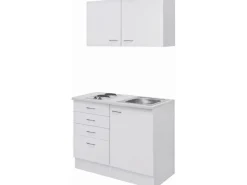 Flex-Well Classic Single-Küchen|Pantryküchen<Miniküche Wito 100 cm Weiß