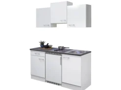 Flex-Well Classic Singleküche Lucca 150 cm Weiß matt - Caledonia< Single-Küchen|Kochfelder