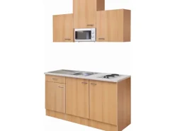 Flex-Well Classic Singleküche Nano 150 cm Buche Nachbildung< Single-Küchen|Pantryküchen
