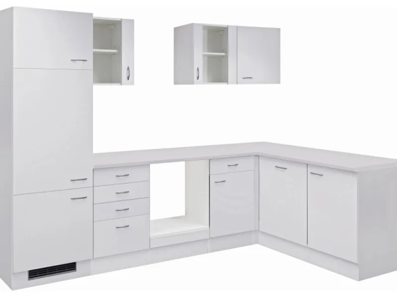 Flex-Well Classic Winkelküche Wito 280 cm ohne E-Geräte Weiß< Winkelküchen