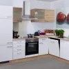 Flex-Well Classic Winkelküchen|Kühlschränke<Winkelküche Florida 280 cm Sonoma Eiche-Weiß