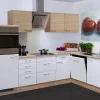 Flex-Well Classic Winkelküche Florida 280x170 cm Weiß-Sonoma Eiche Nachbildung< Winkelküchen|Kühlschränke