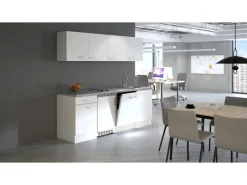 Flex-Well Exclusiv Büroküche Joelina 210 cm Weiß< Miniküchen|Kochfelder