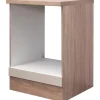 Flex-Well Exclusiv Herdumbauschrank Orlando 60cm Kaschmir Glanz-Sonoma Eiche< Herde|Küchenschränke
