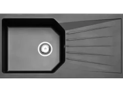 Flex-Well Exclusiv Landhausküchen<Küche 2327-000 Romeo 280 cm Anthrazit matt-Cosmopolitan Eiche