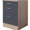Discount Flex-Well Exclusiv Küchen-Auszugsunterschrank Morena 60cm Basaltgrau  - San Remo