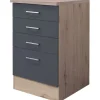 Flex-Well Exclusiv Küchen-Auszugschrank Morena 50cm  Basaltgr.-San Remo< Pantryküchen|Einbauküchen