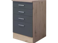 Flex-Well Exclusiv Küchen-Auszugschrank Morena 50cm  Basaltgr.-San Remo< Pantryküchen|Einbauküchen