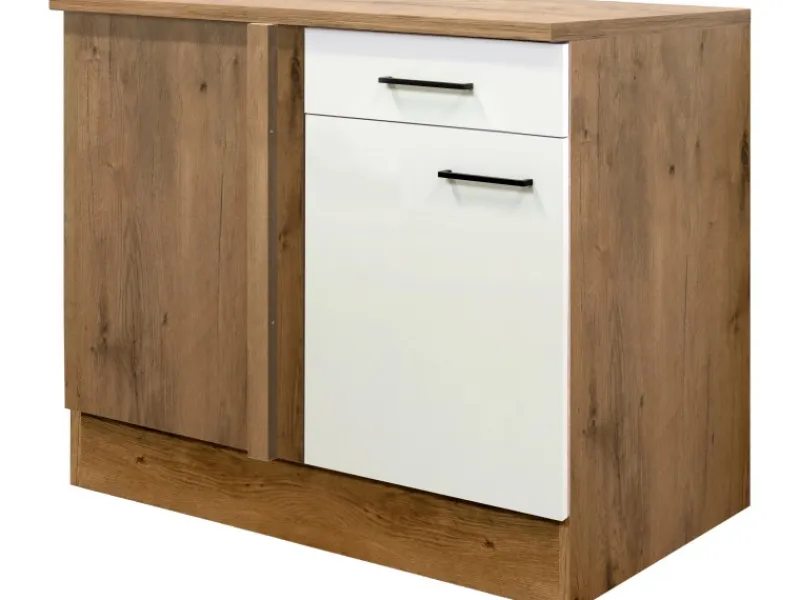 Outlet Flex-Well Exclusiv Küchen-Eck-Unterschrank Vintea 110x60cm Magnolie-Lancelot Oak