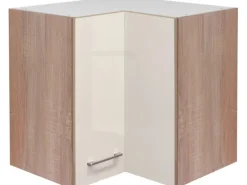 Flex-Well Exclusiv Küchen-Eck-Hängeschrank Orlando 60 cm x 60 cm Kaschmir Glanz< Küchenschränke