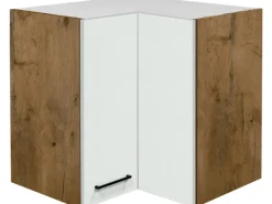Clearance Flex-Well Exclusiv Küchen-Eck-Oberschrank Vintea 60x60cm Magnolie - Lancelot Oak