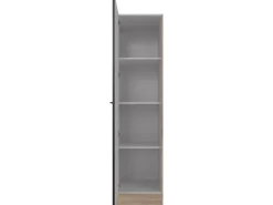 Flex-Well Exclusiv Küchenschränke<Küchen-Geschirrschrank Capri 50 cm Schwarz Matt-Endgrain Oak