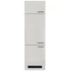 Flex-Well Exclusiv Kühlschränke|Küchenschränke<Küchen-Geräteschrank Lund 60cm 200cm Lichtgrau Gl.-Rauchgrau