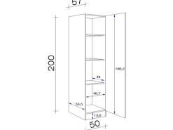Flex-Well Exclusiv Küchen-Geschirrschr. Cara 50cm Schilfgrün-Artisan Eiche< Küchenschränke