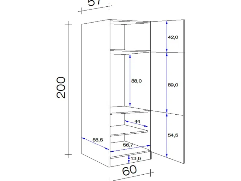 Flex-Well Exclusiv Küchenschränke<Küchen-Geräteumbauschrank Joelina 60 cm