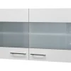 Clearance Flex-Well Exclusiv Küchen-Glas-Hängeschrank Joelina 100 cm Weiß