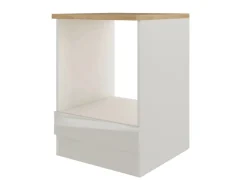 Flex-Well Exclusiv Herde|Küchenschränke<Küchen-Herdumbauschrank Lund 60 cm Lichtgrau glänzend