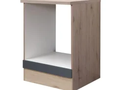 Online Flex-Well Exclusiv Küchen-Herdumbauschrank Morena 60cm Basaltgrau-San Remo Eiche