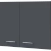 Outlet Flex-Well Exclusiv Küchen-Oberschrank Morena 80cm Basaltgrau matt-San Remo Eiche