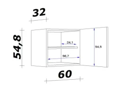 Flex-Well Exclusiv Küchenschränke|Zubehör Für Küchenarmatur<Küchen-Oberschrank Cara 60x 55cm Artisan Eiche Nachbildung
