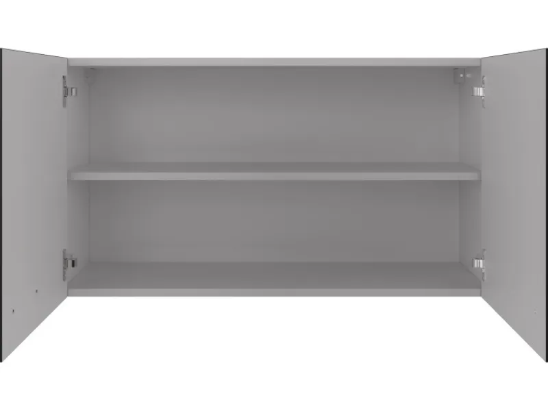Flex-Well Exclusiv Küchenschränke<Küchen-Oberschrank Capri 100 cm Schwarz Matt-Endgrain Oak