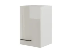 Flex-Well Exclusiv Küchenschränke<Küchen-Oberschrank Lund 30x55cm Lichtgrau glänzend-Rauchgrau