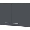 Discount Flex-Well Exclusiv Küchen-Oberschrank Morena 100cm Basaltgrau-San Remo Eiche