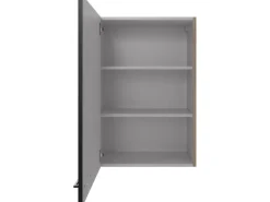 Flex-Well Exclusiv Küchenschränke<Küchen-Oberschrank Capri 60x 89cm Schwarz Matt-Endgrain Oak