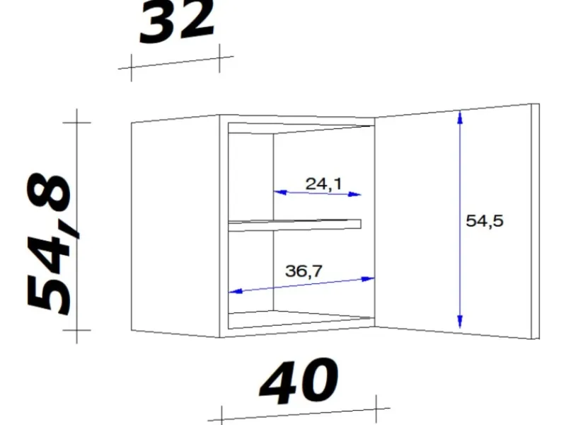 Flex-Well Exclusiv Küchenschränke<Küchen-Oberschrank Morena 40cm Basaltgrau matt-San Remo Eiche