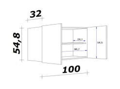 Online Flex-Well Exclusiv Küchen-Oberschrank Cara 100 x 55cm Artisan Eiche Nachbildung
