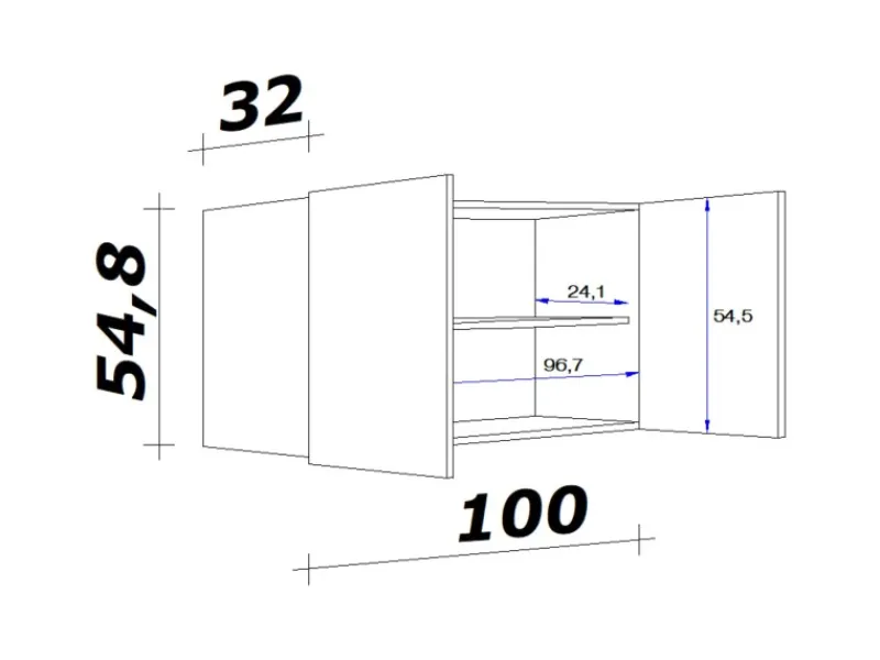 Online Flex-Well Exclusiv Küchen-Oberschrank Cara 100 x 55cm Artisan Eiche Nachbildung