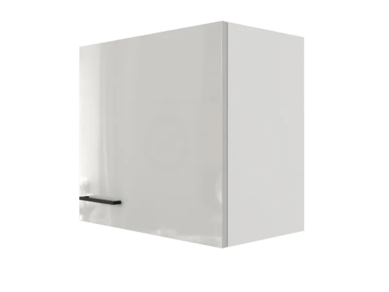 Clearance Flex-Well Exclusiv Küchen-Oberschrank Lund 60x55cm Lichtgrau glänzend-Rauchgrau
