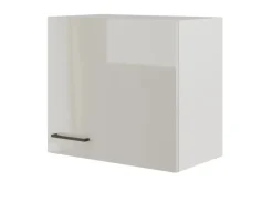 Clearance Flex-Well Exclusiv Küchen-Oberschrank Lund 60x55cm Lichtgrau glänzend-Rauchgrau