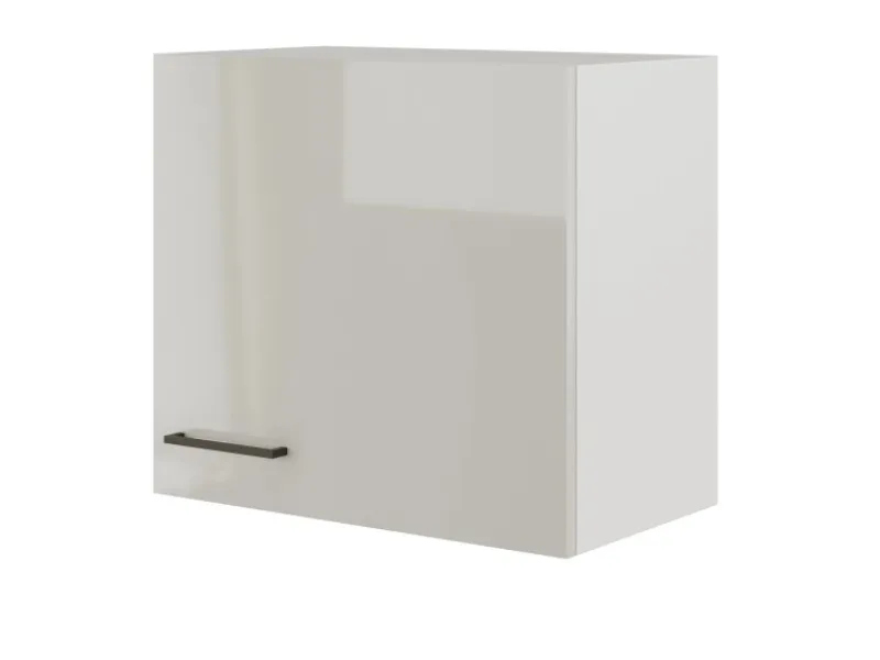 Clearance Flex-Well Exclusiv Küchen-Oberschrank Lund 60x55cm Lichtgrau glänzend-Rauchgrau