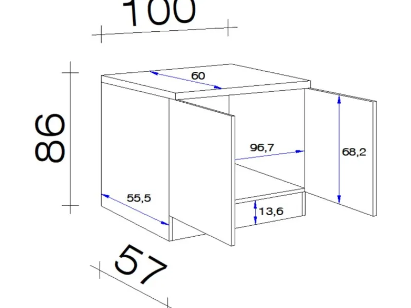 Flex-Well Exclusiv Küchen-Spülenunterschrank Joelina 100 cm< Küchenschränke
